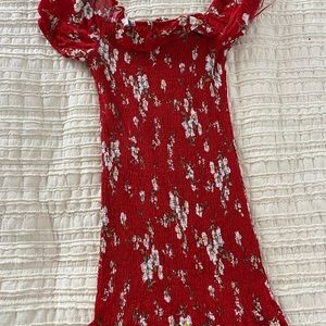Red floral princess Polly dress